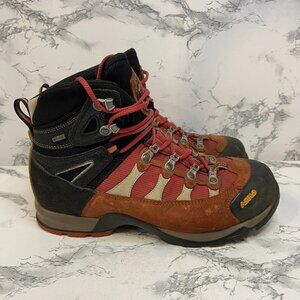 Asolo Women 8 Stynger Goretex Boot Red Suede Outdoor Hiking Trail Lace Up Shoe